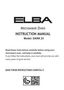 Manual Elba DARK23 Microwave