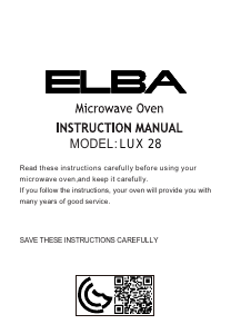 Manual Elba LUX28 Microwave
