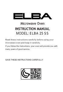 Manual Elba ELBA25SS Microwave