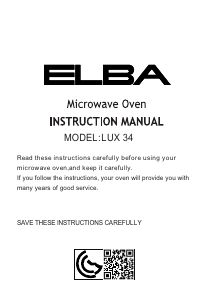Manual Elba LUX34 Microwave