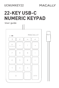 Manual Macally UCNUMKEY22 Keyboard