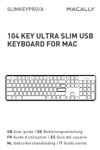 Manual Macally SLIMKEYPROA Keyboard