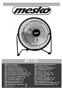 Bruksanvisning Mesko MS 7322 Fläkt