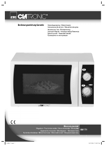 Руководство Clatronic MW 771 Микроволновая печь