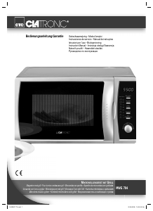 Instrukcja Clatronic MWG 784 Kuchenka mikrofalowa