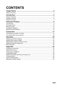 Bedienungsanleitung Optoma DS328 Projektor