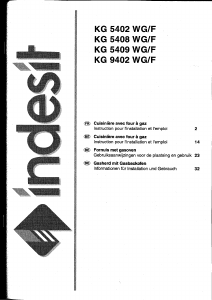 Handleiding Indesit KG5402WG/F Fornuis