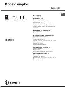 Manual Indesit KN3T65SA Range