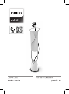 Manual Philips GC558 Vaporizador de vestuário