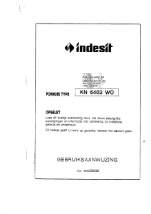Handleiding Indesit KN6402WO Fornuis