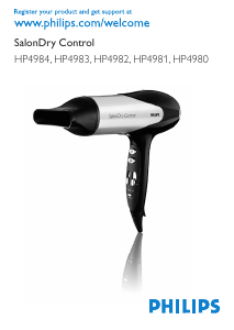 Manual Philips HP4980 Hair Dryer