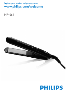 Руководство Philips HP4661 Выпрямитель волос