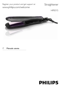 Manuale Philips HP8315 Piastra per capelli