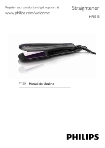 Manual Philips HP8315 Alisador de cabelo