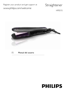 Manual de uso Philips HP8315 Plancha de pelo