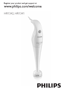 Manuale Philips HR1341 Frullatore a mano