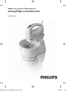 Käyttöohje Philips HR1565 Käsivatkain