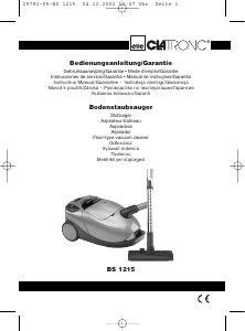 Mode d’emploi Clatronic BS 1215 Aspirateur