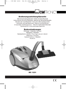 Mode d’emploi Clatronic BS 1231 Aspirateur