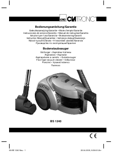 Mode d’emploi Clatronic BS 1240 Aspirateur