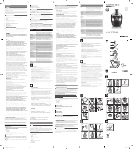 Руководство Philips HR1836 Соковыжималка