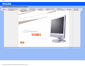 Manual de uso Philips 150B5CG Monitor de LCD
