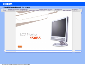 Handleiding Philips 150B5CG LCD monitor