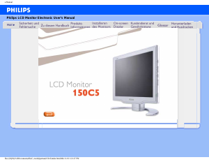 Bedienungsanleitung Philips 150C5BS LCD monitor
