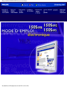 Mode d’emploi Philips 150S4FB Moniteur LCD