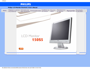 Handleiding Philips 150S5FG LCD monitor