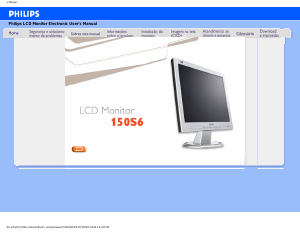 Manual Philips 150S6FG Monitor LCD