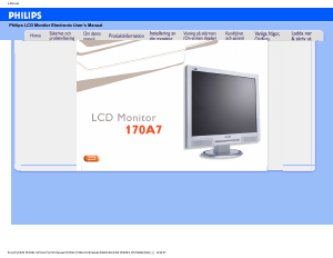 Bruksanvisning Philips 170A7FS LCD skärm