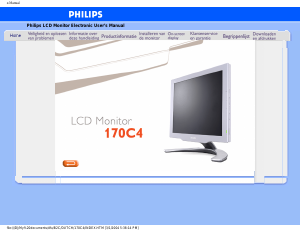 Handleiding Philips 170C4FS LCD monitor