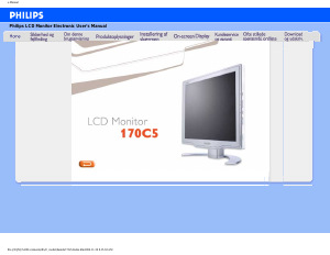 Brugsanvisning Philips 170C5BS LCD-skærm