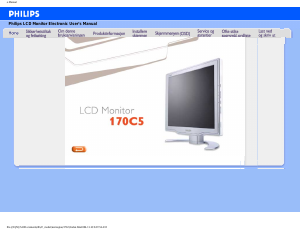 Bruksanvisning Philips 170C5BS LCD-skjerm
