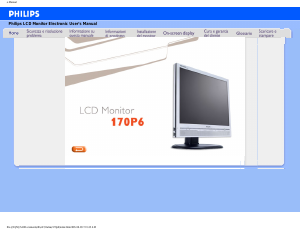 Manuale Philips 170P6ES Monitor LCD