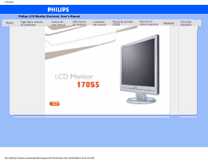 Manual de uso Philips 170S5FG Monitor de LCD