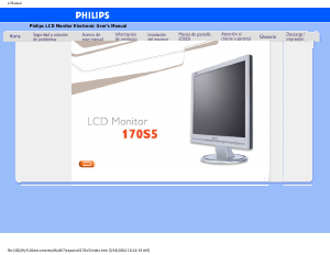 Manual de uso Philips 170S5FS Monitor de LCD