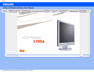 Handleiding Philips 170S6FS LCD monitor