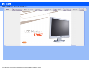 Manual Philips 170S7FB Monitor LCD