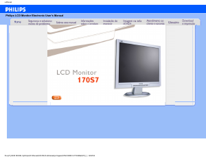 Manual Philips 170S7FS Monitor LCD