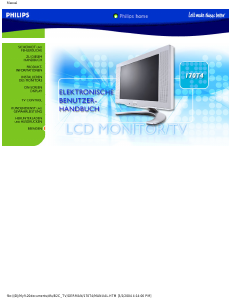 Bedienungsanleitung Philips 170T4FS LCD monitor