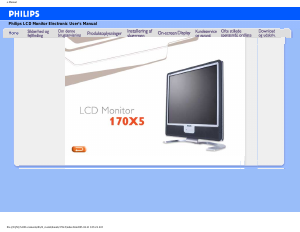 Brugsanvisning Philips 170X5FB LCD-skærm