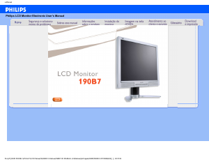 Manual Philips 190B7CS Monitor LCD