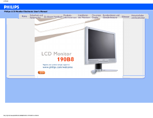 Bedienungsanleitung Philips 190B8CS LCD monitor