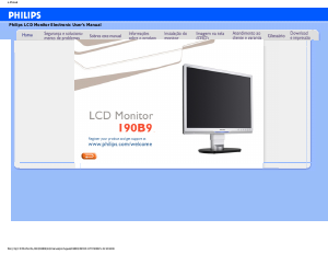 Manual Philips 190B9CS Monitor LCD