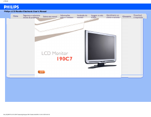 Manual Philips 190C7FS Monitor LCD