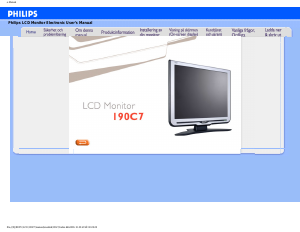 Bruksanvisning Philips 190C7FS LCD skärm