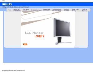 Bruksanvisning Philips 190P7EG LCD skärm