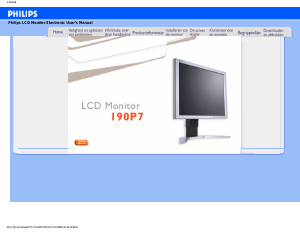 Handleiding Philips 190P7EG LCD monitor